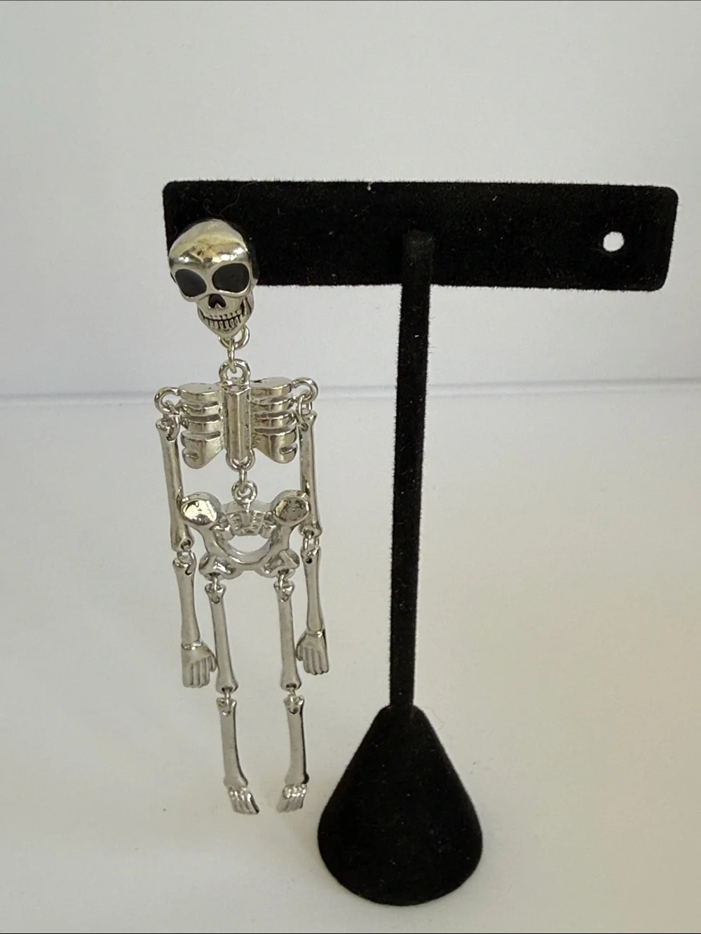 Silver Skeleton Drop pin 4inches Halloween - Women Jewelry